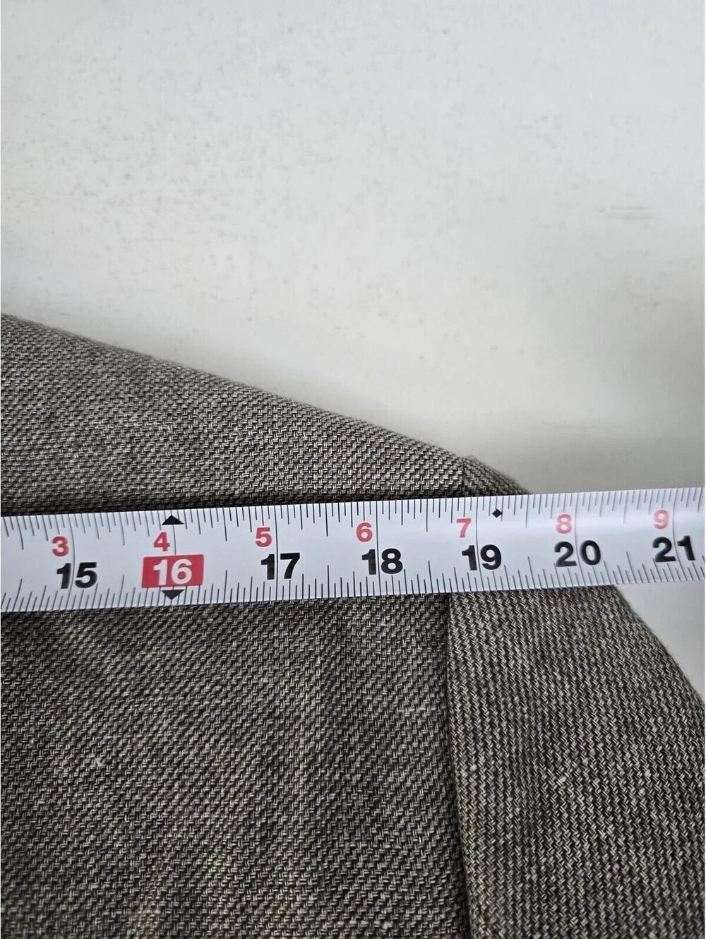 Joseph Abboud Men 44XL Sport Coat Heritage Brown Linen Wool Slim Fit Elbow Patch